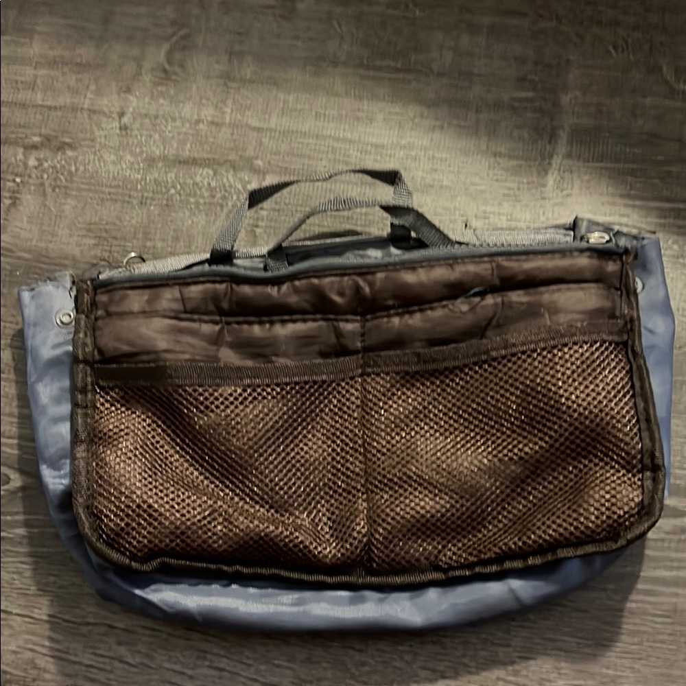 Brown and Gray purse organizer